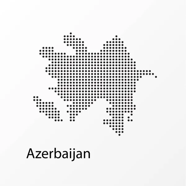 Points vectoriels Azerbaïdjan Carte géographique — Image vectorielle