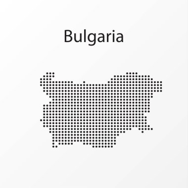 Noktalar Bulgaristan Vektör Coğrafi Haritası