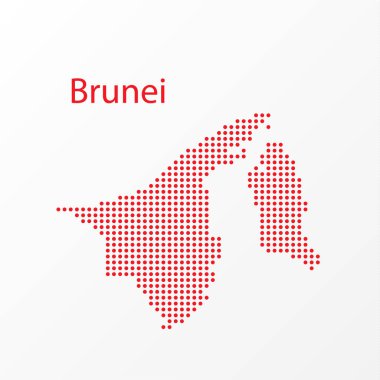 Noktalar Brunei Vektör Coğrafi Harita