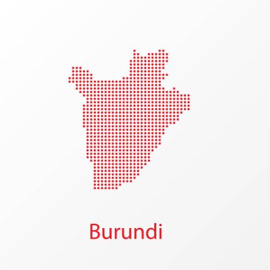 Noktalar Burundi Vektör Coğrafi Harita