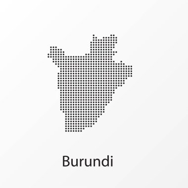 Noktalar Burundi Vektör Coğrafi Harita