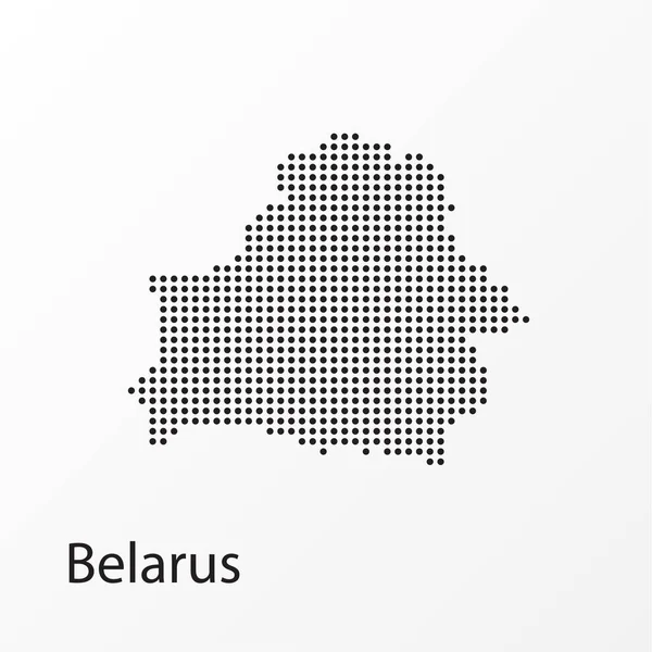 Points Belarus Vector Carte géographique — Image vectorielle