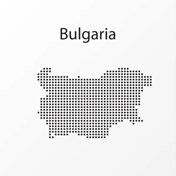Puntos Bulgaria Vector Mapa geográfico — Archivo Imágenes Vectoriales