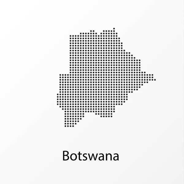 Puntos Botswana Vector Mapa geográfico — Archivo Imágenes Vectoriales