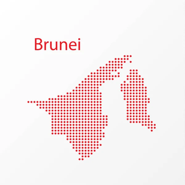 Points Brunei Carte géographique vectorielle — Image vectorielle