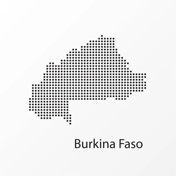 Points Burkina Faso Carte géographique vectorielle — Image vectorielle
