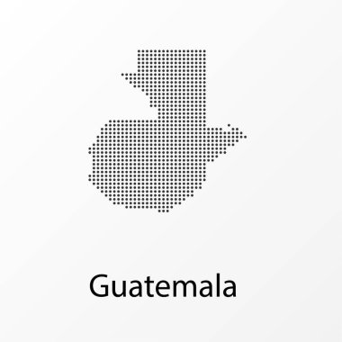 Noktalar ile Guatemala coğrafi bir harita vektör illüstrasyon