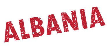 Bir grunge damga Arnavutluk Vektör illüstrasyon