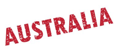Grunge tarzında bir Avustralya damgavektör illüstrasyon