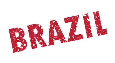 Grunge tarzında bir Brezilya damgavektör illüstrasyon.