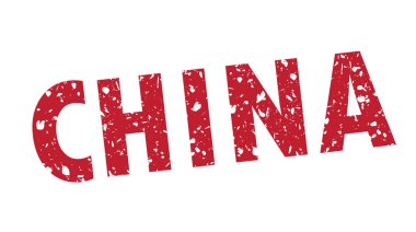 Çin grunge pul vektör illüstrasyon