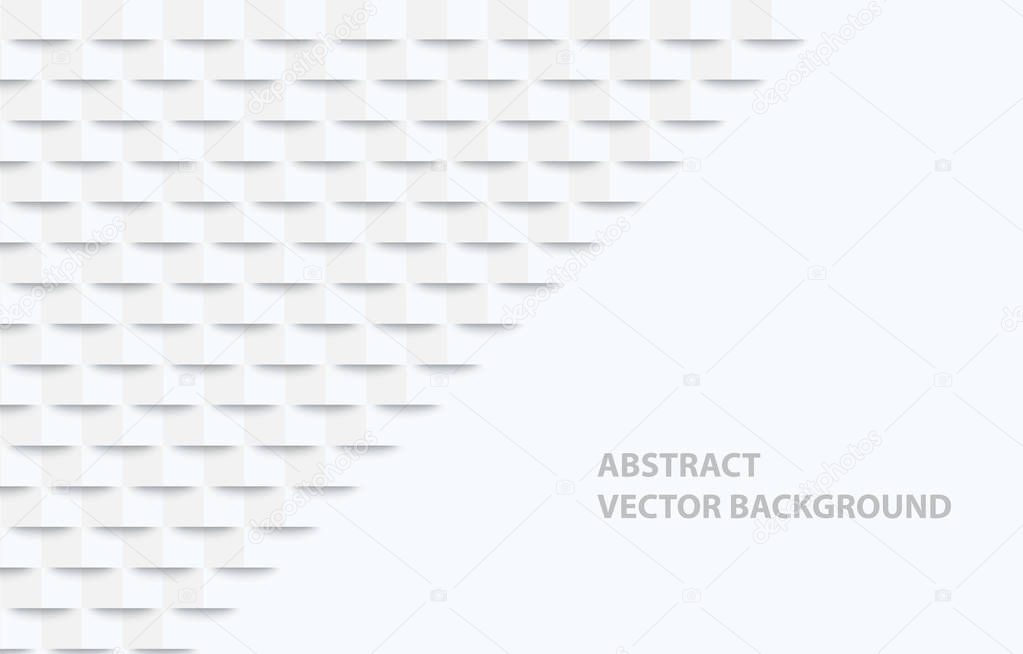 Abstract white texture background design. 3d paper for book, poster, flyer, cover, website, advertising. Vector illustration