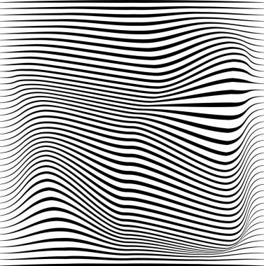 Dalgalı, dalgalı, akan çizgileri soyut desen. Satırları doku sallayarak.