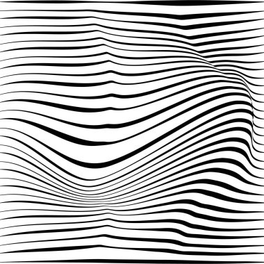 Dalgalı, dalgalı, akan çizgileri soyut desen. Satırları doku sallayarak.