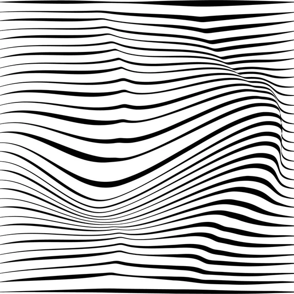 Ondulado, ondulado, líneas que fluyen patrón abstracto. Textura de líneas ondulantes . — Vector de stock