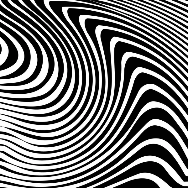 Ondulado, ondulado, líneas que fluyen patrón abstracto. Textura de líneas ondulantes . — Vector de stock