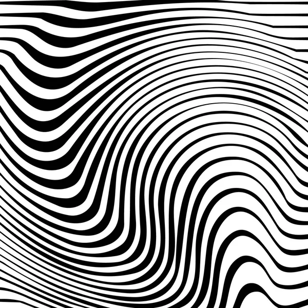 波浪形, 波涛汹涌, 流畅的线条抽象图案。挥动线条纹理. — 图库矢量图片