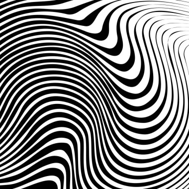 Dalgalı, dalgalı, akan çizgileri soyut desen. Satırları doku sallayarak.