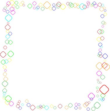 İzole elemanların konfeti deseni minimal geometrik kapak şablonu, vektör arka plan.