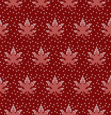 akçaağaç yaprağı dikişsiz vektör örme arka plan