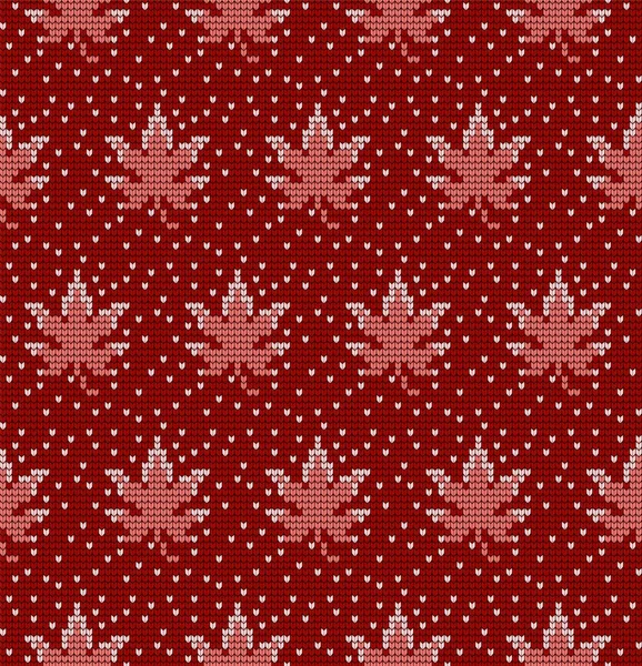 akçaağaç yaprağı dikişsiz vektör örme arka plan