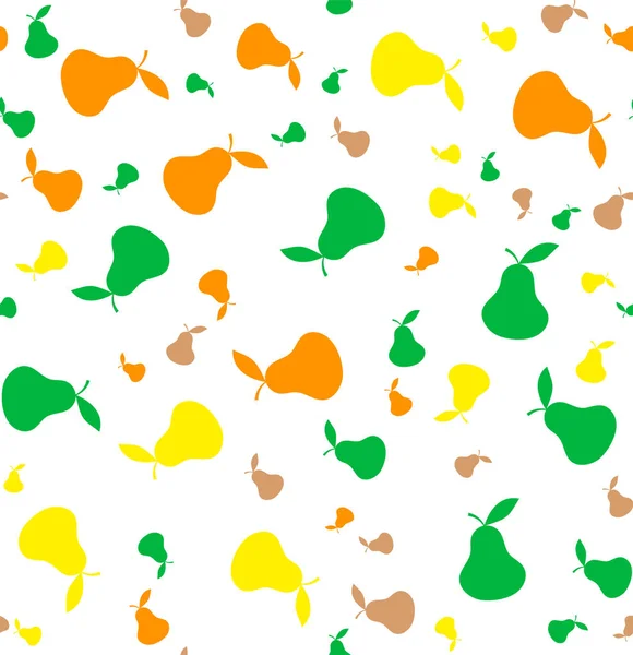 Vector seamless pattern in pears — Stock Vector