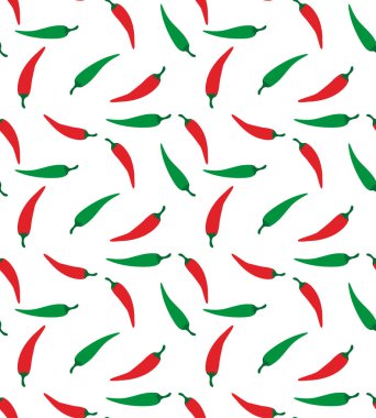 Dikişsiz desen meksika sebze kırmızı, yeşil, siyah bir arka plan üzerinde sarı acı biber, bir Meksika restoranı için menü kapağı veya kumaş baskı