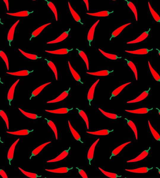 Dikişsiz desen meksika sebze kırmızı, yeşil, siyah bir arka plan üzerinde sarı acı biber, bir Meksika restoranı için menü kapağı veya kumaş baskı