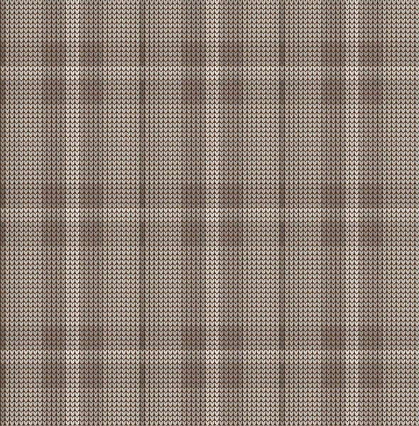 Vector Seamless Plaid Knitted Checkered Pattern — Stock vektor