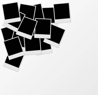 Vektör polaroid kolaj fotoğraf şablonu fotoğraf çerçevesi