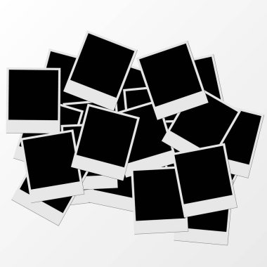 Vektör polaroid kolaj fotoğraf şablonu fotoğraf çerçevesi