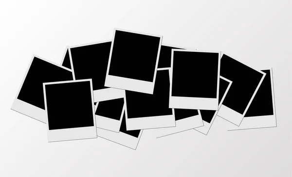 Vektor Polaroid collage foto mall fotoram — Stock vektor