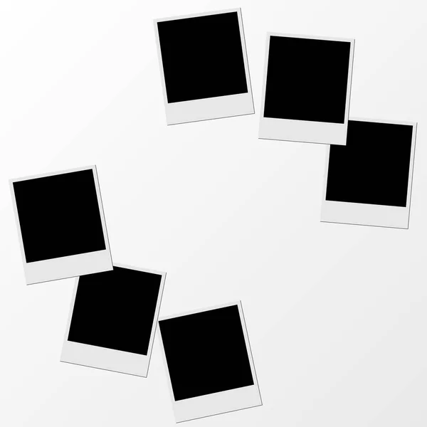 矢量极性拼贴照片模板相框 — 图库矢量图片