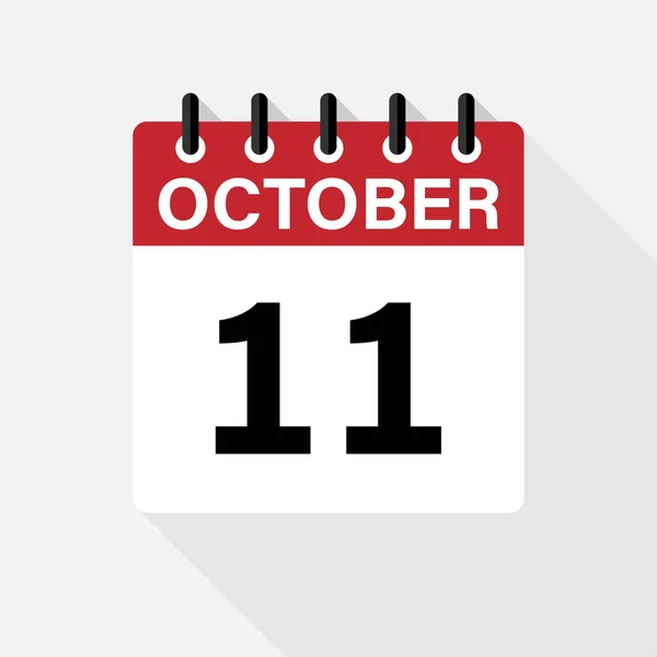 Octubre calendario vector icono nuevo diseño — Archivo Imágenes Vectoriales