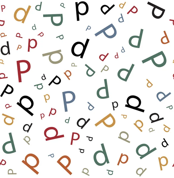 Бесшовный векторный узор буквами. Случайное рассеивание букв . — стоковый вектор