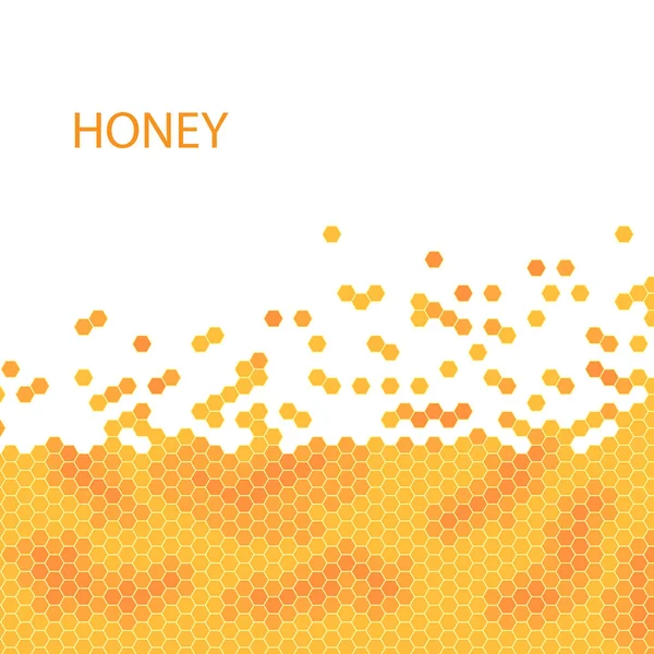 Padrão de mel vetor favo de mel. ilustração de estoque . — Vetor de Stock