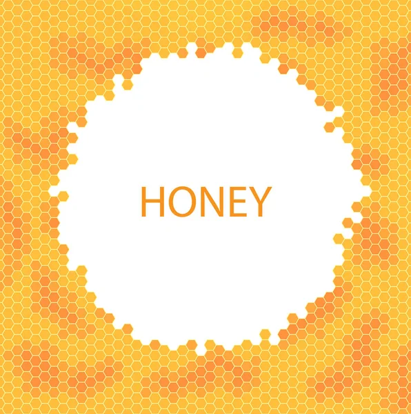 Modello di miele vettore a nido d'ape. illustrazione delle scorte . — Vettoriale Stock