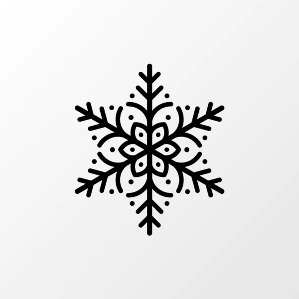 Векторная снежинка, Рождество, икона снега — стоковый вектор