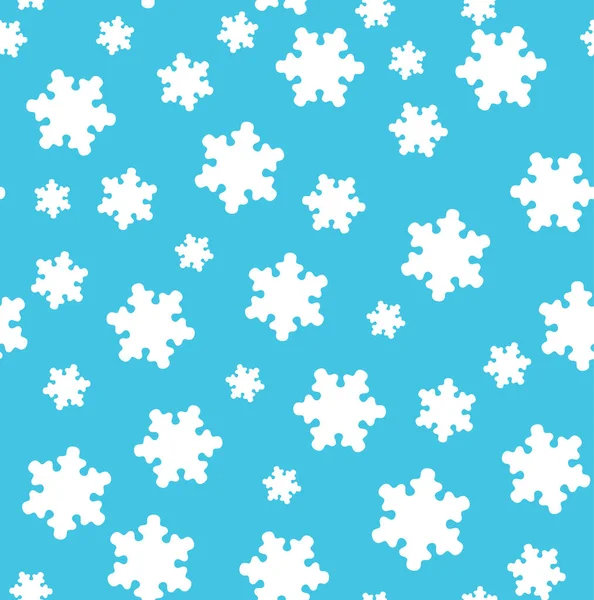 Sömlös vektor vinter jul mönster i snöflingor — Stock vektor