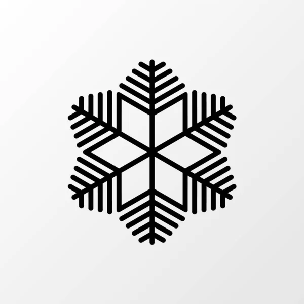 Vector sneeuwvlok, kerst, sneeuw icoon — Stockvector