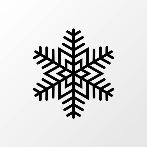 Vector sneeuwvlok, kerst, sneeuw icoon — Stockvector