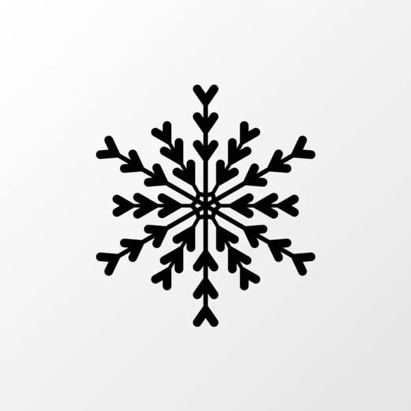 Vector sneeuwvlok, kerst, sneeuw icoon — Stockvector