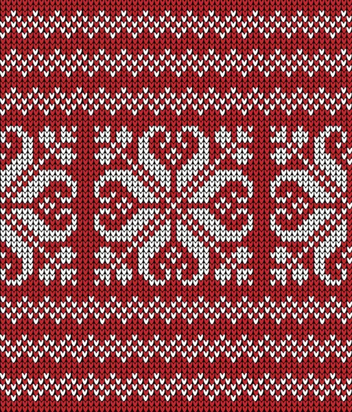 Modello di Natale e Capodanno lavorato a maglia — Vettoriale Stock