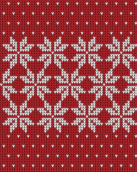 Knitted Christmas and New Year pattern — Stock Vector