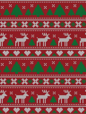 Örgü Noel ve Yeni Yıl deseni