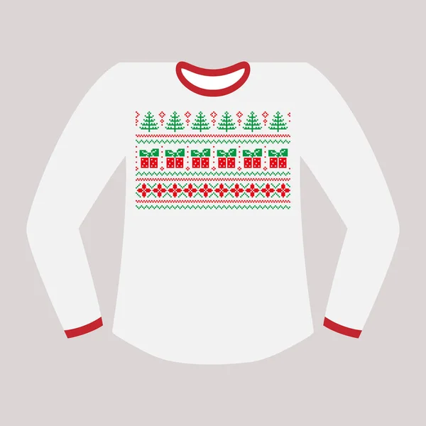 크리스마스와 새해 스웨터, 스칸디나비아 인들의 겨울 — 스톡 벡터