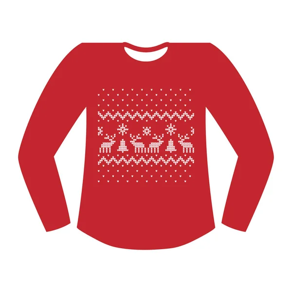 Suéter de Navidad y Año NuevoSuéter de Navidad y Año Nuevo Vector invierno, escandinavo — Vector de stock