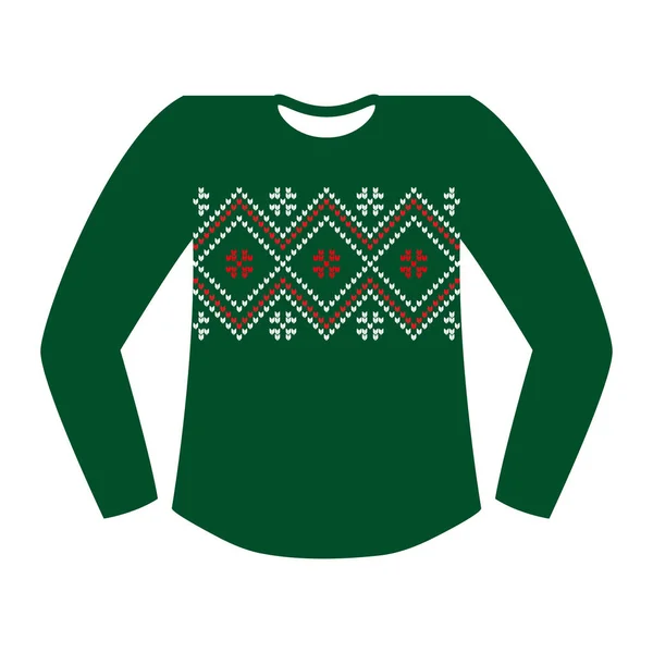Vektor Weihnachten und Neujahr Sweatervector Weihnachten und Neujahr Pullover Winter, skandinavisch — Stockvektor