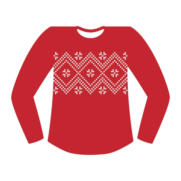 Vector de Natal e Ano Novo suéter Vector de Natal e Ano Novo suéter de inverno, escandinavo — Vetor de Stock