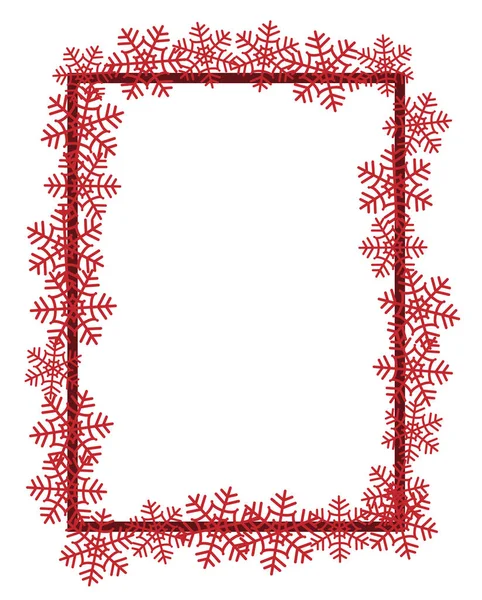Marco vectorial en copos de nieve para Navidad y Año Nuevo . — Archivo Imágenes Vectoriales